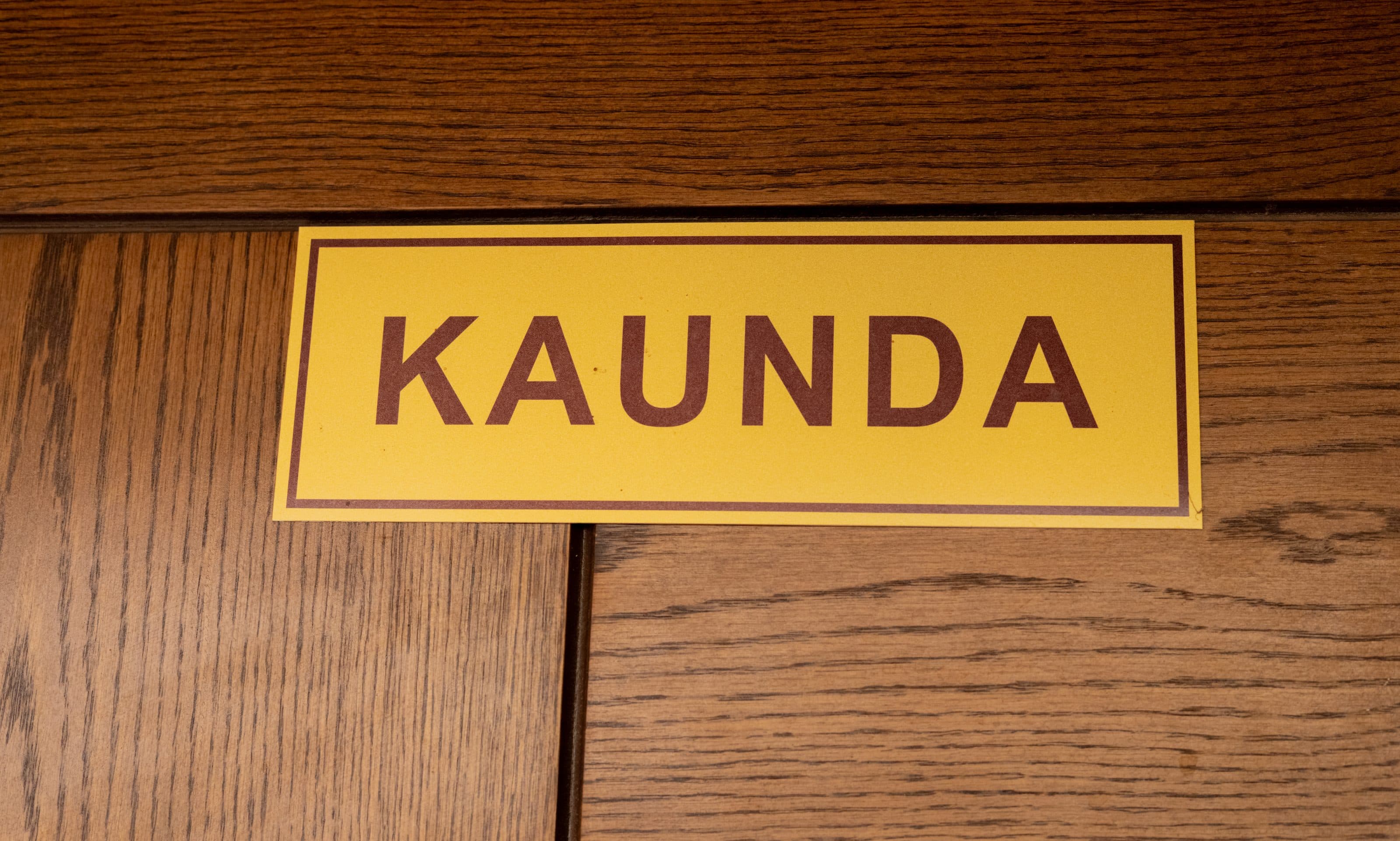 Kaunda, the front door
